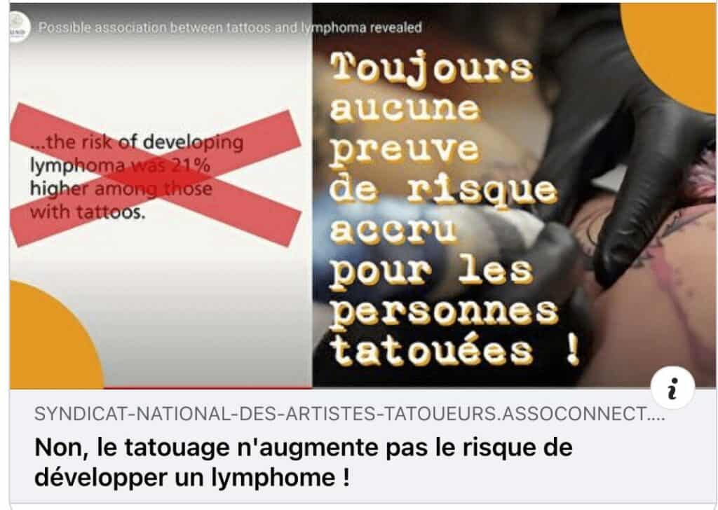 Lire la suite à propos de l’article Non, le tatouage n’augmente pas le risque de développer un lymphome